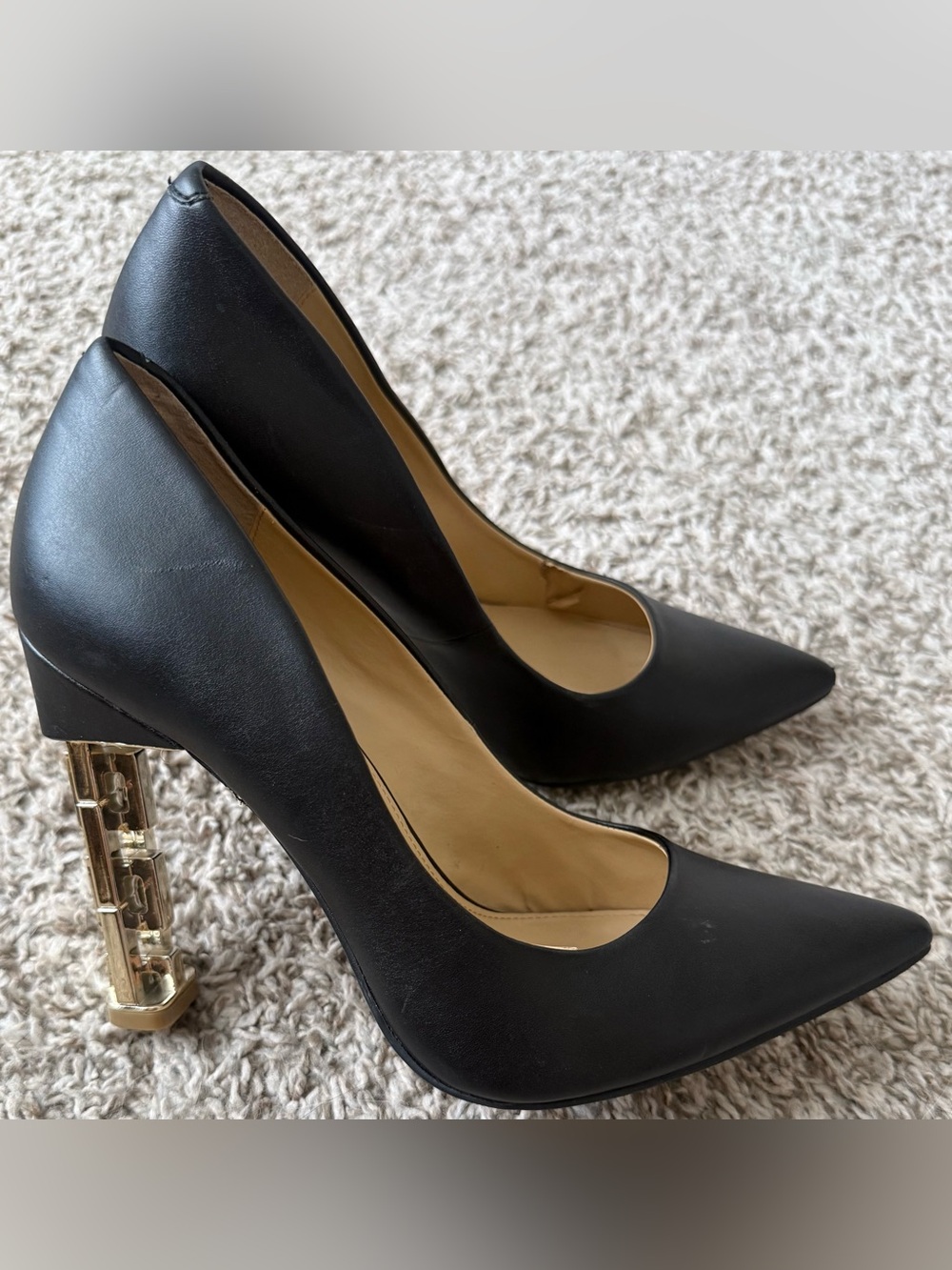 Katy Perry The Suzzie Chain Heel Pumps Black Size 9.5 - Picture 4 of 5